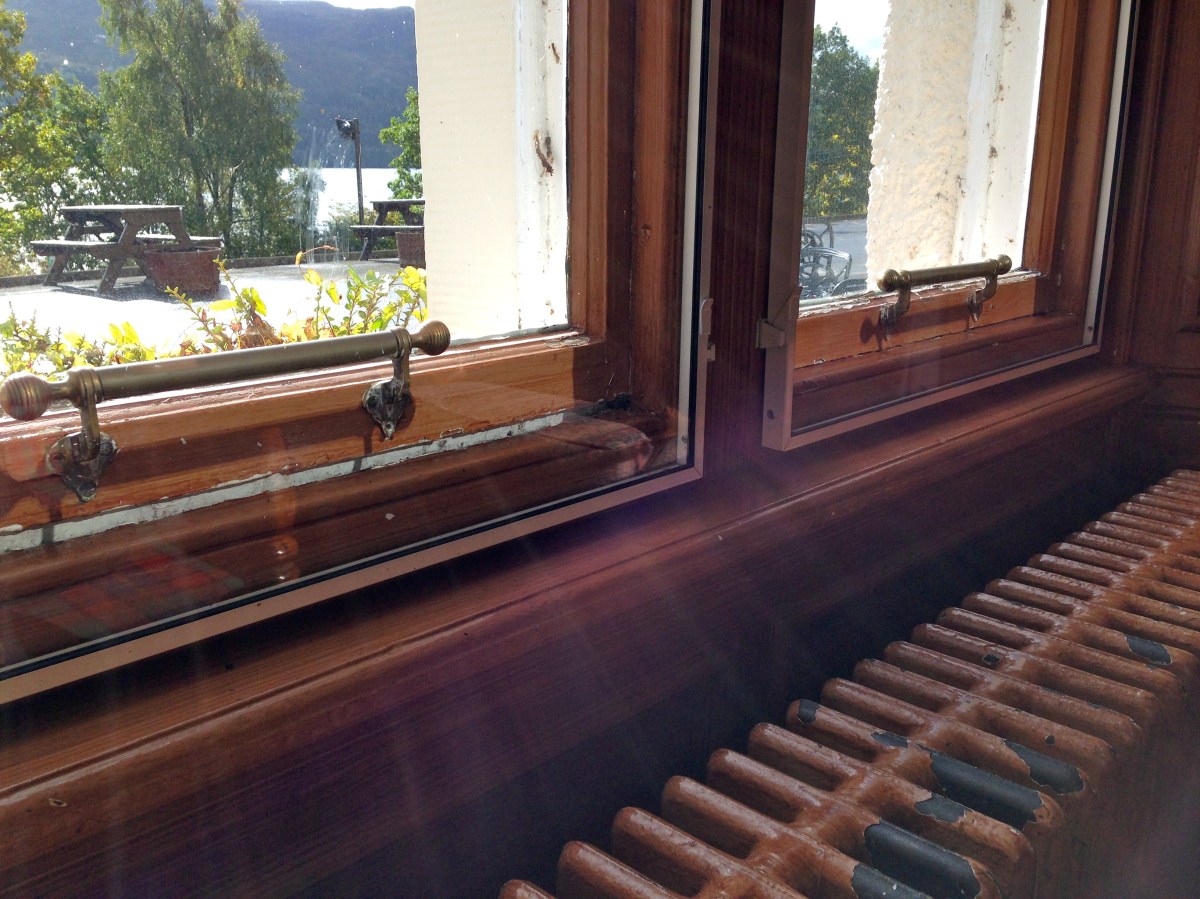 A gorgeous view with an ugly, peeling surround