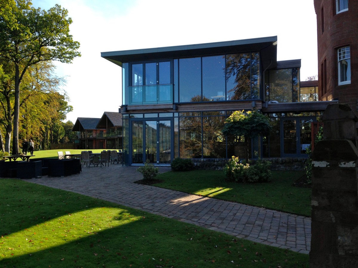 The bar and brasserie look out onto the loch.